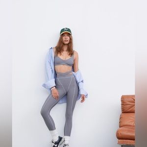 For Love & Lemons Gray Double Strap Waist Legging - Size Small